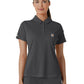Women's Three-Pocket Lightweight Short Sleeve Polo Scrub Top - C12119 - Pewter