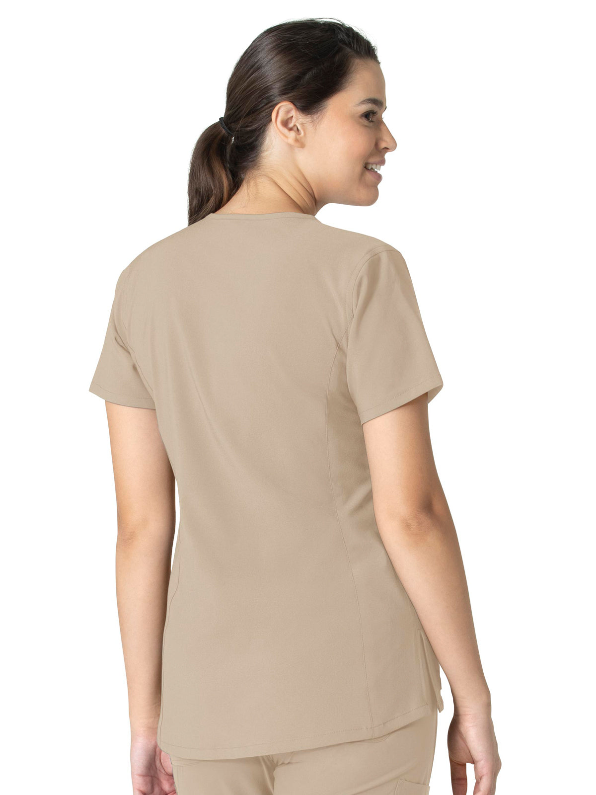 Women's Three-Pocket Modern Fit Notch Neck Top