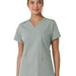 Women's Four-Pocket V-Neck Knit Panel Scrub Top