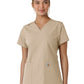 Women's Four-Pocket V-Neck Knit Panel Scrub Top