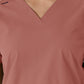 Women's Four-Pocket V-Neck Knit Panel Scrub Top