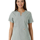 Women's Notch Neck Tunic Knit Panel Scrub Top