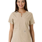 Women's Notch Neck Tunic Knit Panel Scrub Top