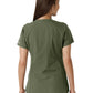 Women's Notch Neck Tunic Knit Panel Scrub Top