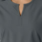 Women's Notch Neck Tunic Knit Panel Scrub Top