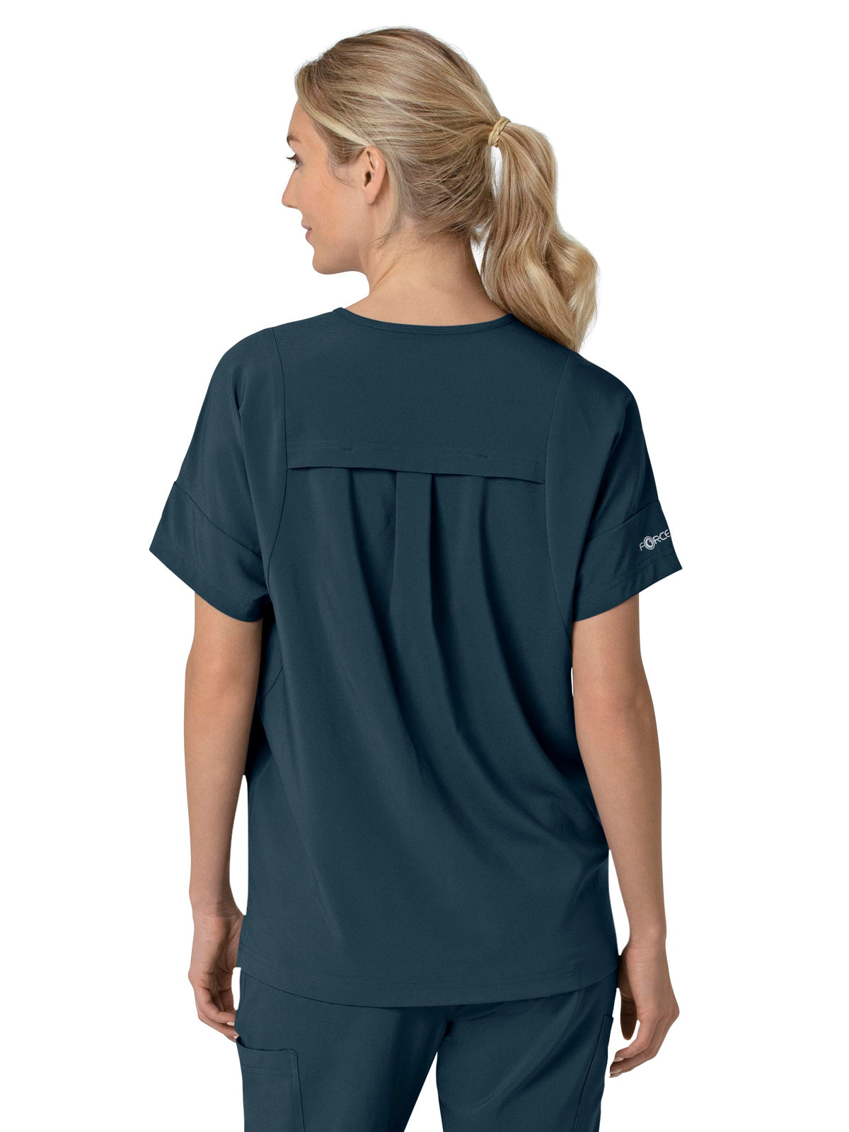 Women's Four-Pocket Oversized V-Neck Scrub Top