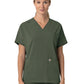 Women's Four-Pocket Oversized V-Neck Top - C13110 - Olive