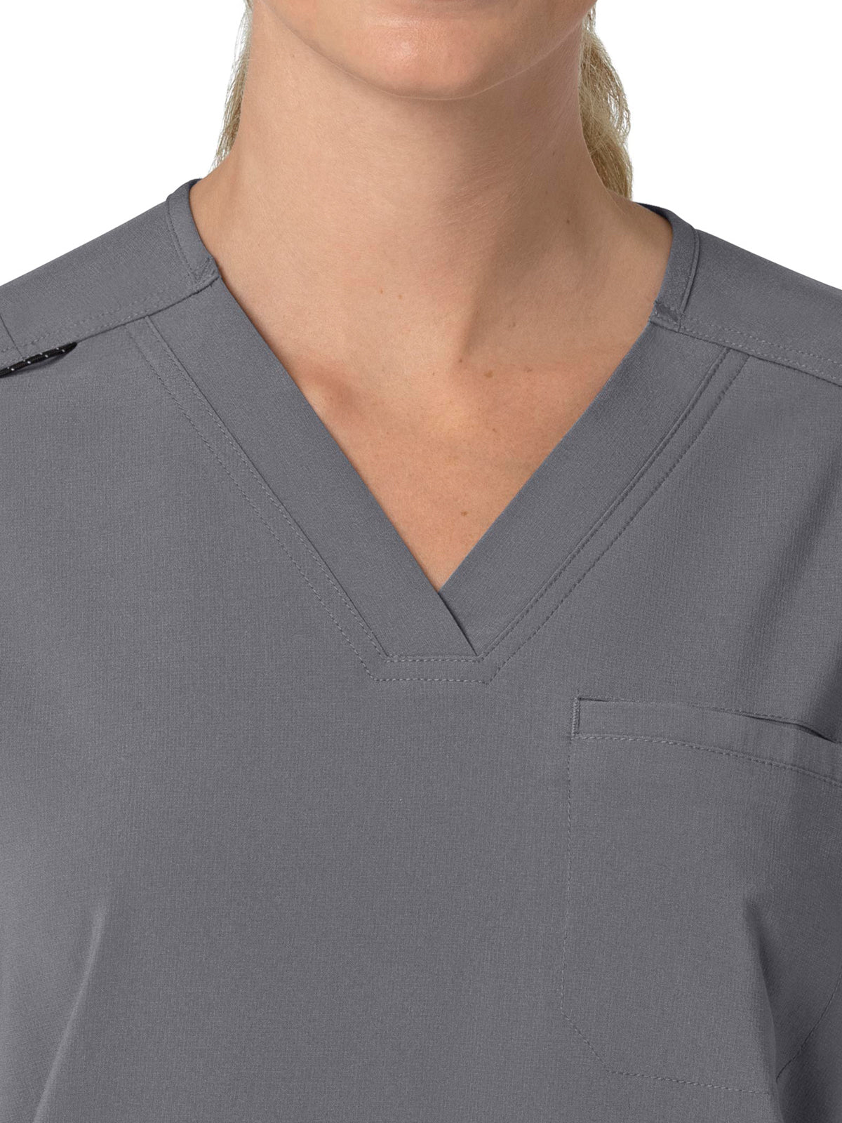 Women's Four-Pocket Oversized V-Neck Scrub Top