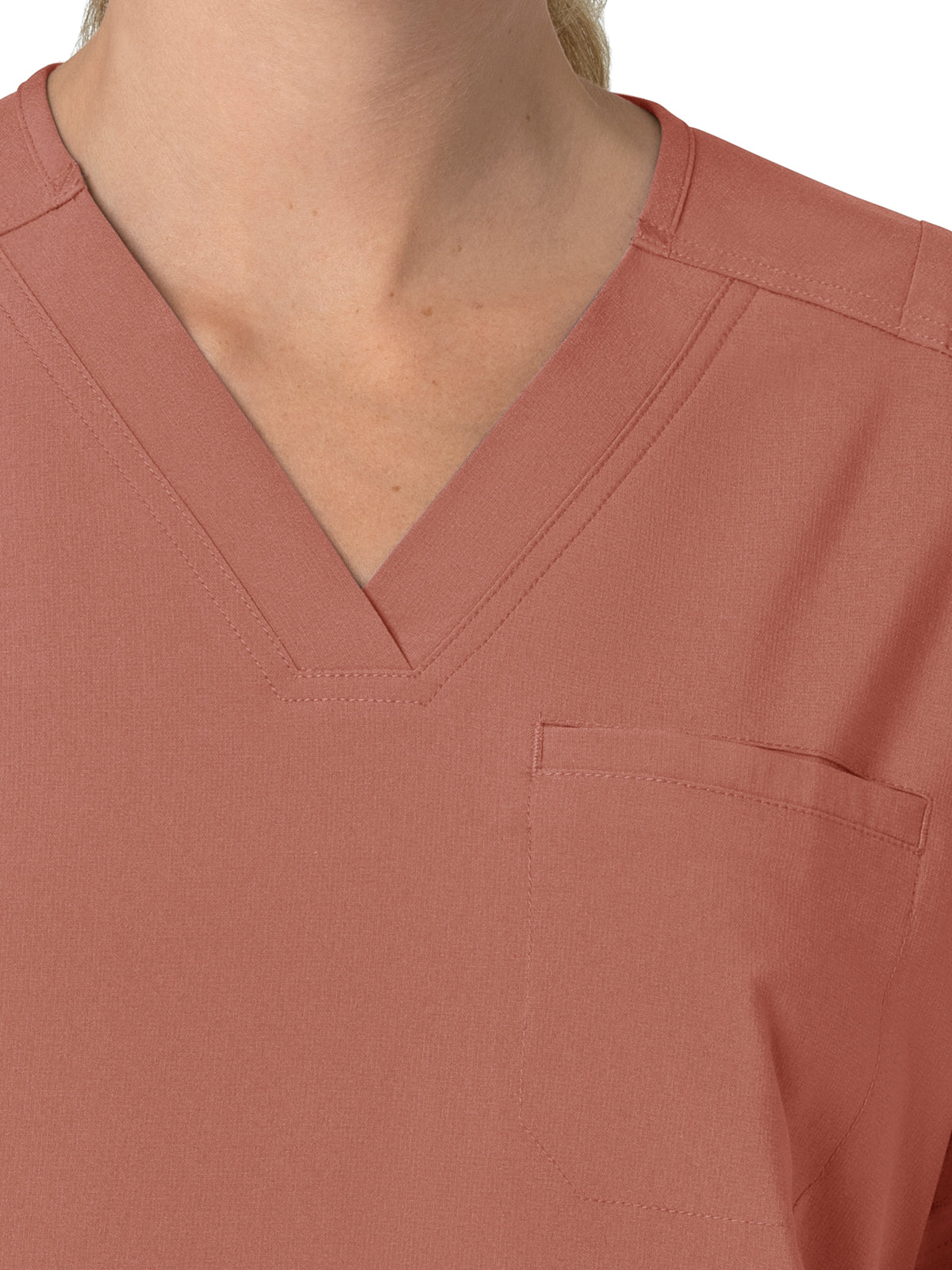 Women's Four-Pocket Oversized V-Neck Scrub Top