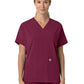 Women's Four-Pocket Oversized V-Neck Top - C13110 - Wine