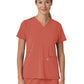 Women's Three-Pocket Flex Panel V-Neck Top - C13210 - Dusty Cedar