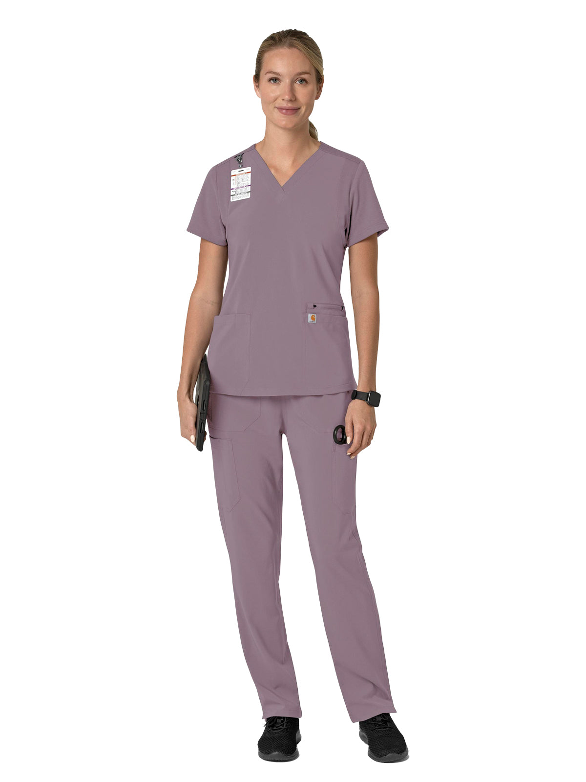 Women's Three-Pocket Flex Panel V-Neck Scrub Top