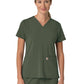 Women's Three-Pocket Flex Panel V-Neck Top - C13210 - Olive