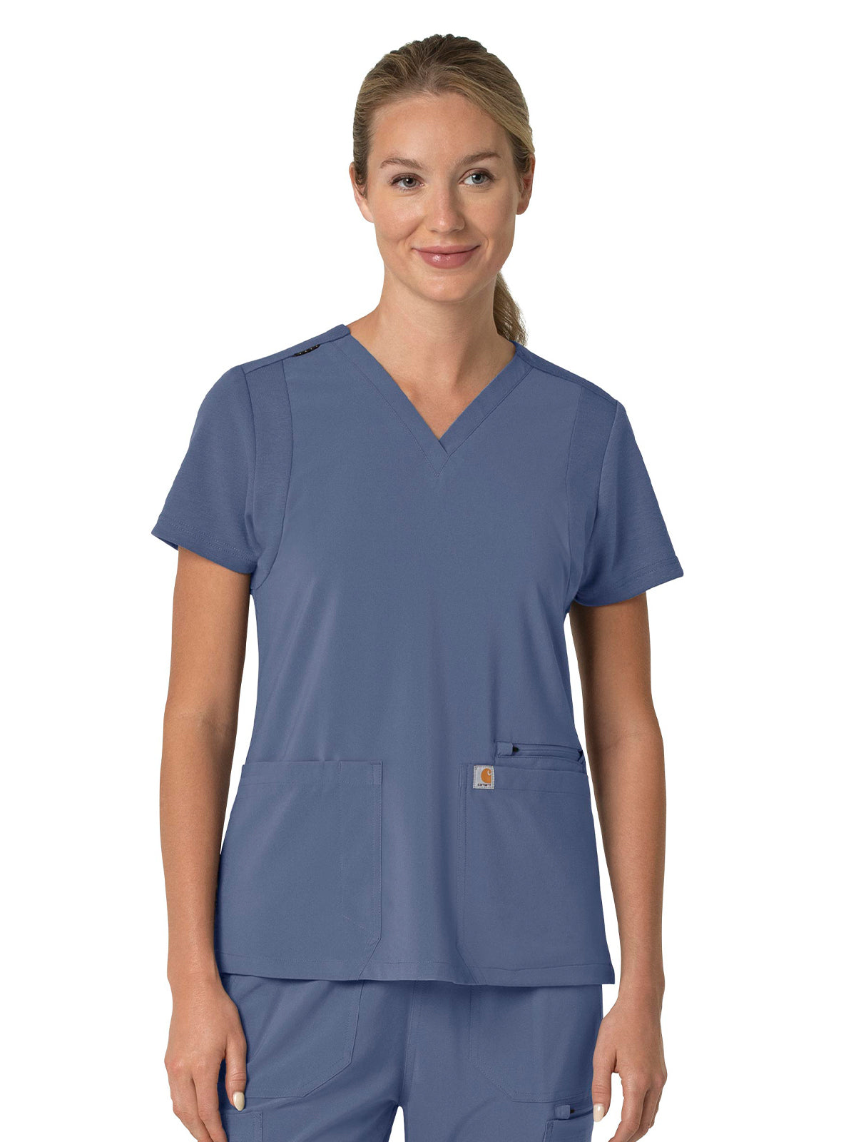 Women's Three-Pocket Flex Panel V-Neck Scrub Top