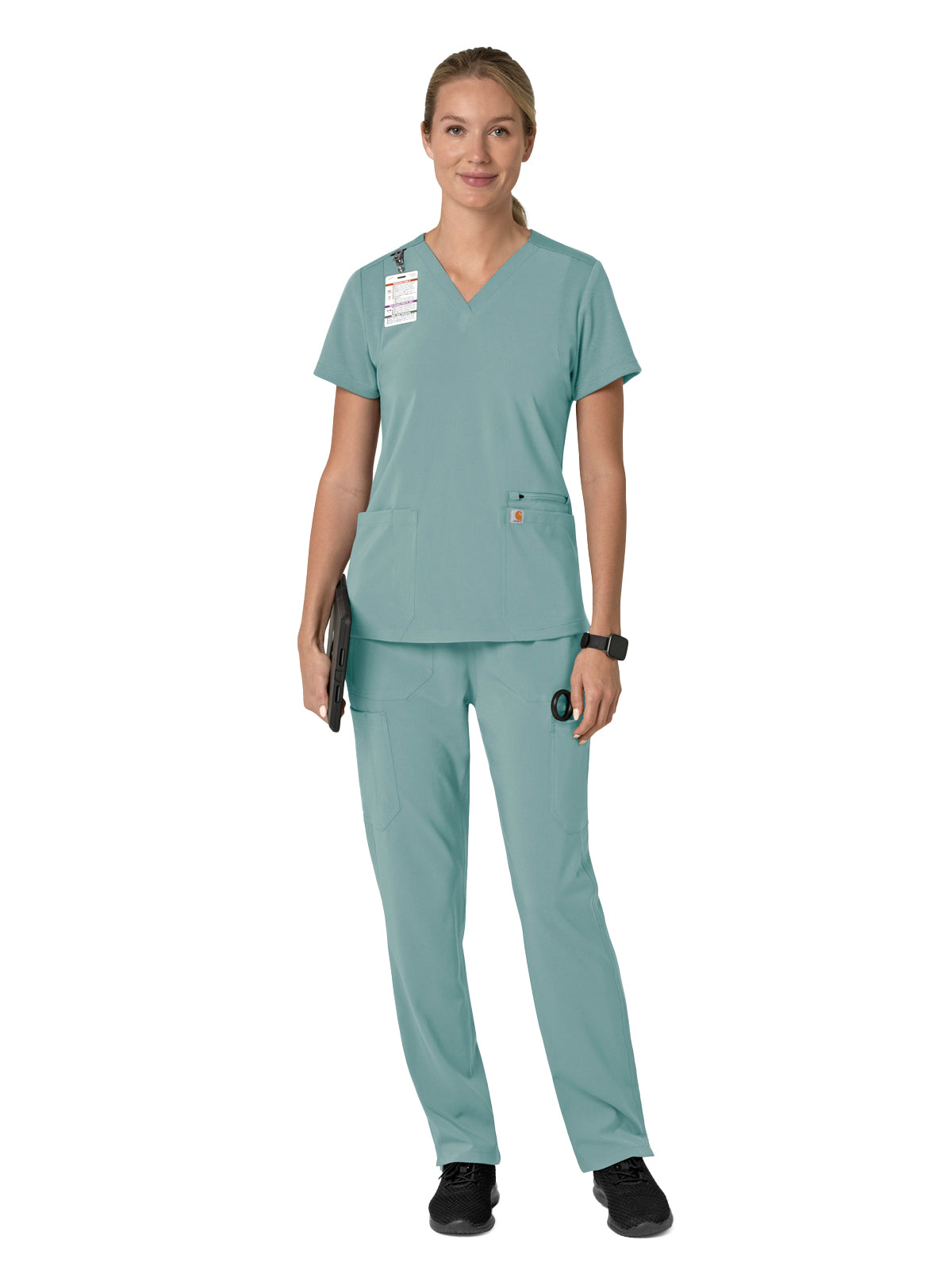 Women's Three-Pocket Flex Panel V-Neck Scrub Top