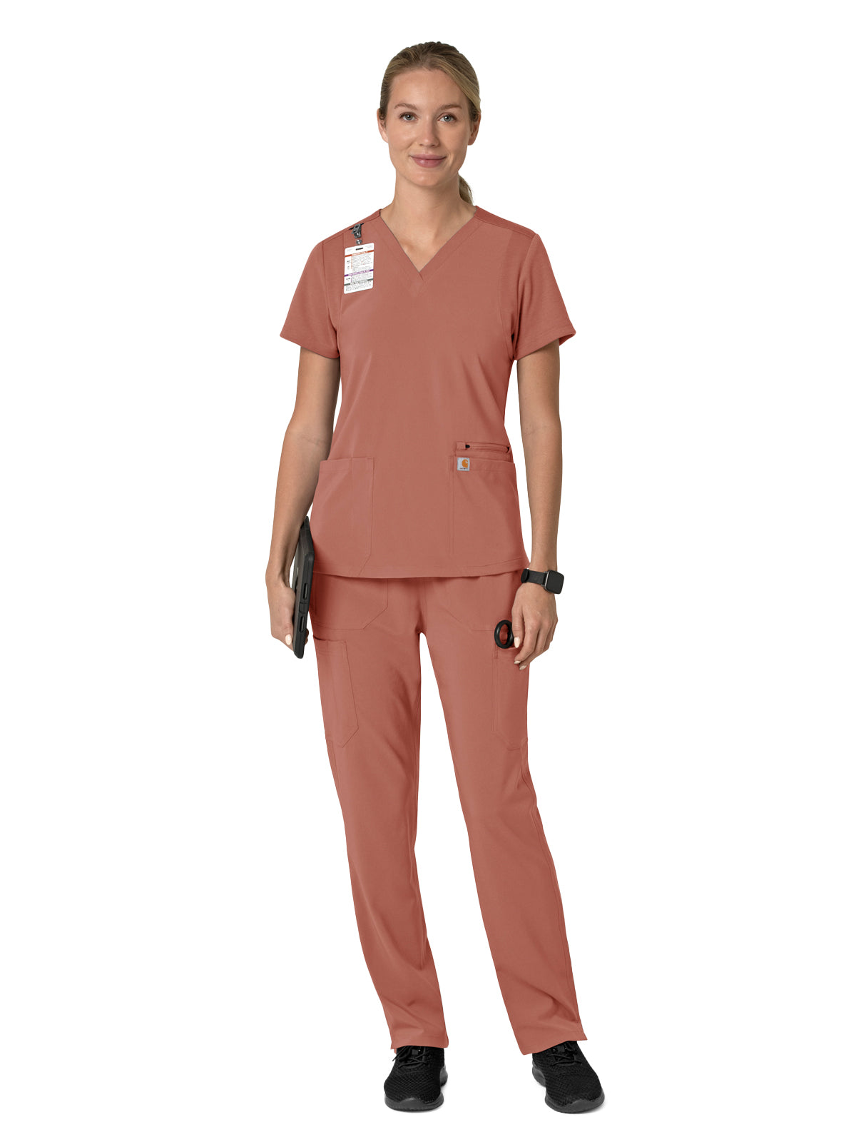 Women's Three-Pocket Flex Panel V-Neck Scrub Top