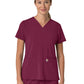 Women's Three-Pocket Flex Panel V-Neck Top - C13210 - Wine