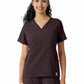 Women's Knit Panel Top - C13310 - Dark Sepia