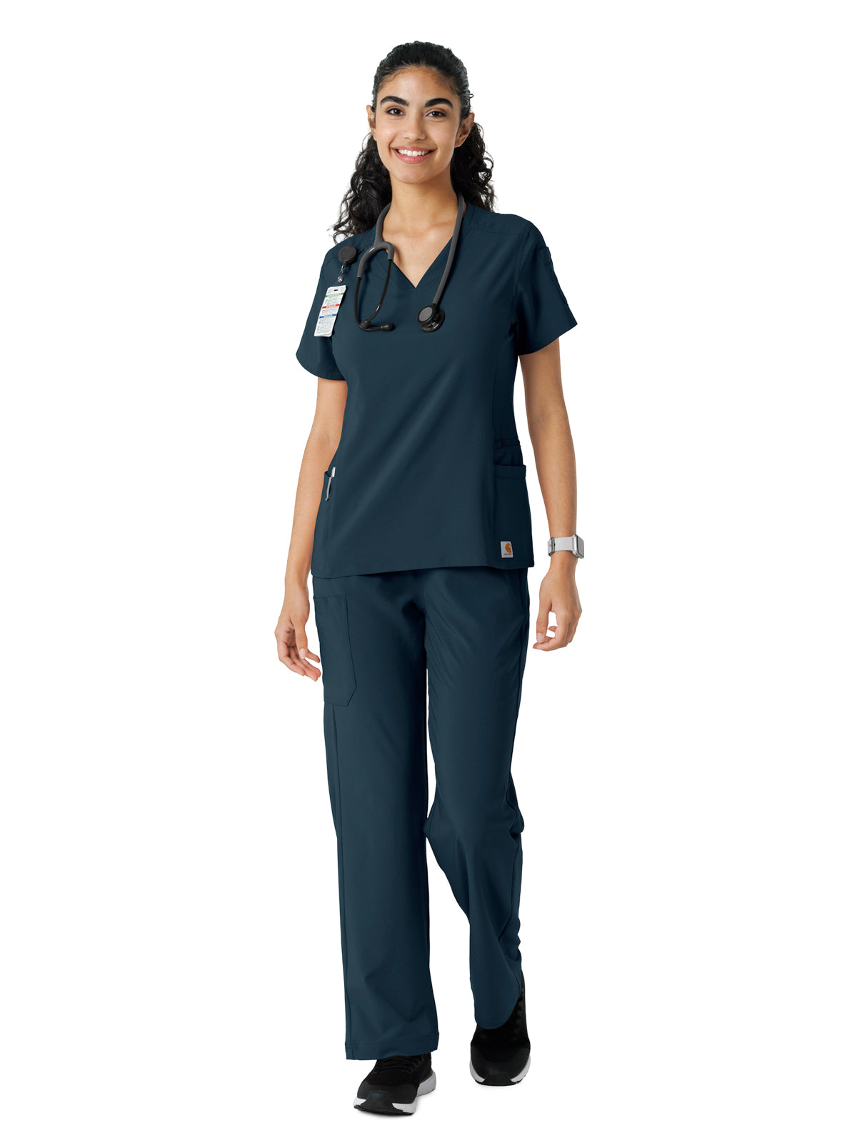 Women's Knit Panel Scrub Top