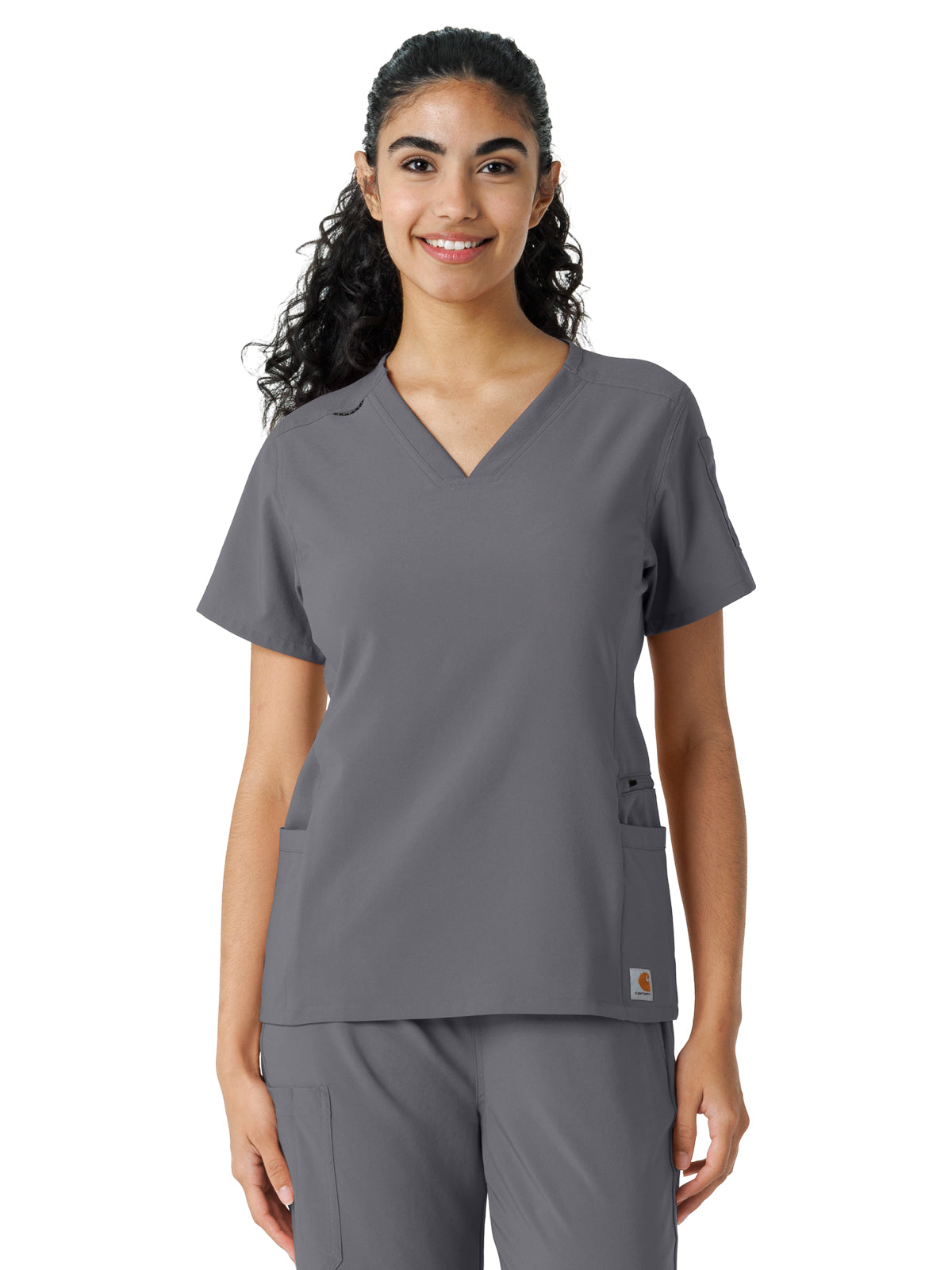 Women's Knit Panel Scrub Top