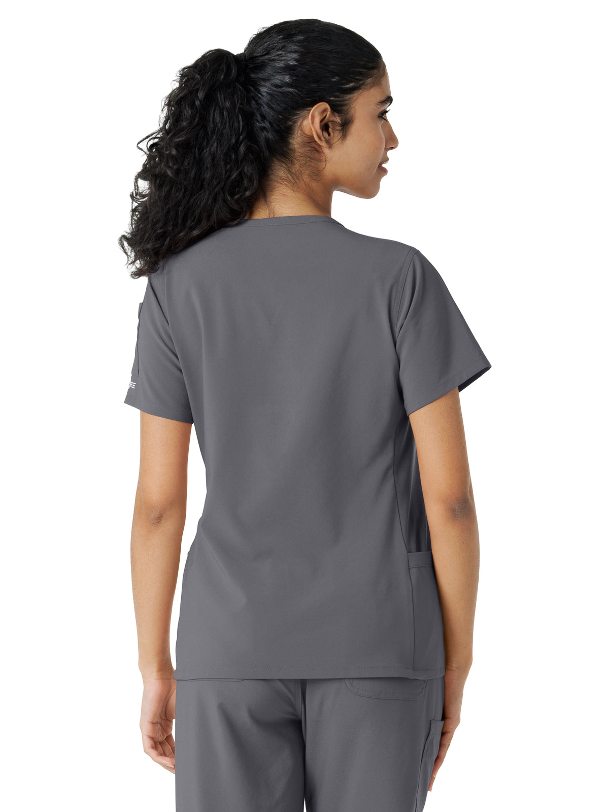 Women's Knit Panel Scrub Top