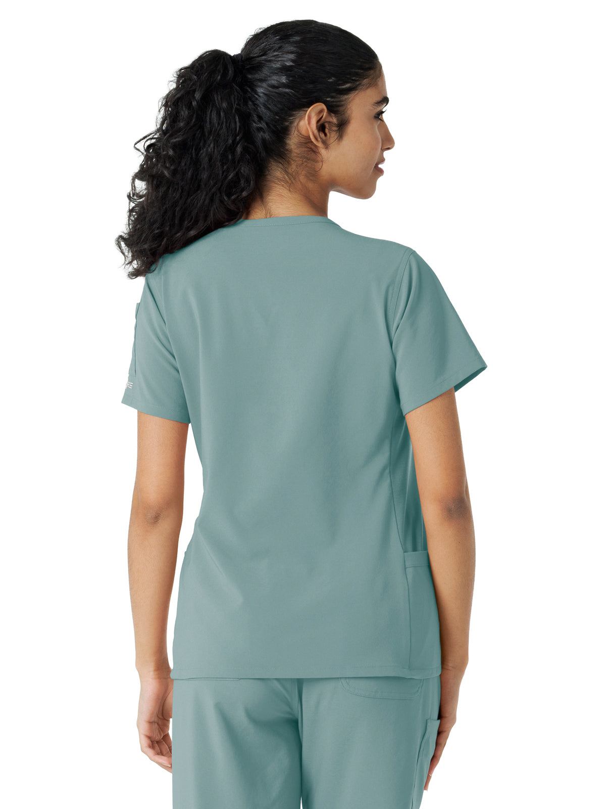 Women's Knit Panel Scrub Top