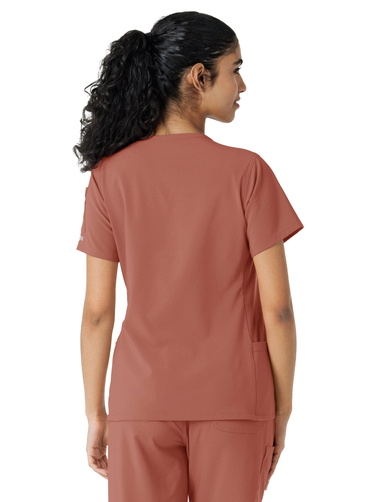 Women's Knit Panel Scrub Top