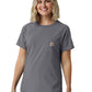 Women's One-Pocket Crew Neck Scrub Top - C13510 - Pewter