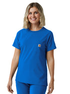 Women's One-Pocket Crew Neck Scrub Top - C13510 - Royal