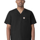 Men's Four-Pocket Modern Fit V-Neck Top - C16113 - Black