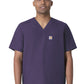 Men's Four-Pocket Modern Fit V-Neck Top - C16113 - Grape