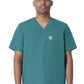 Men's Four-Pocket Modern Fit V-Neck Top - C16113 - Teal Blue