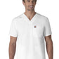 Men's Four-Pocket Modern Fit V-Neck Top - C16113 - White