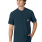 Men's Three-Pocket Henley Scrub Top