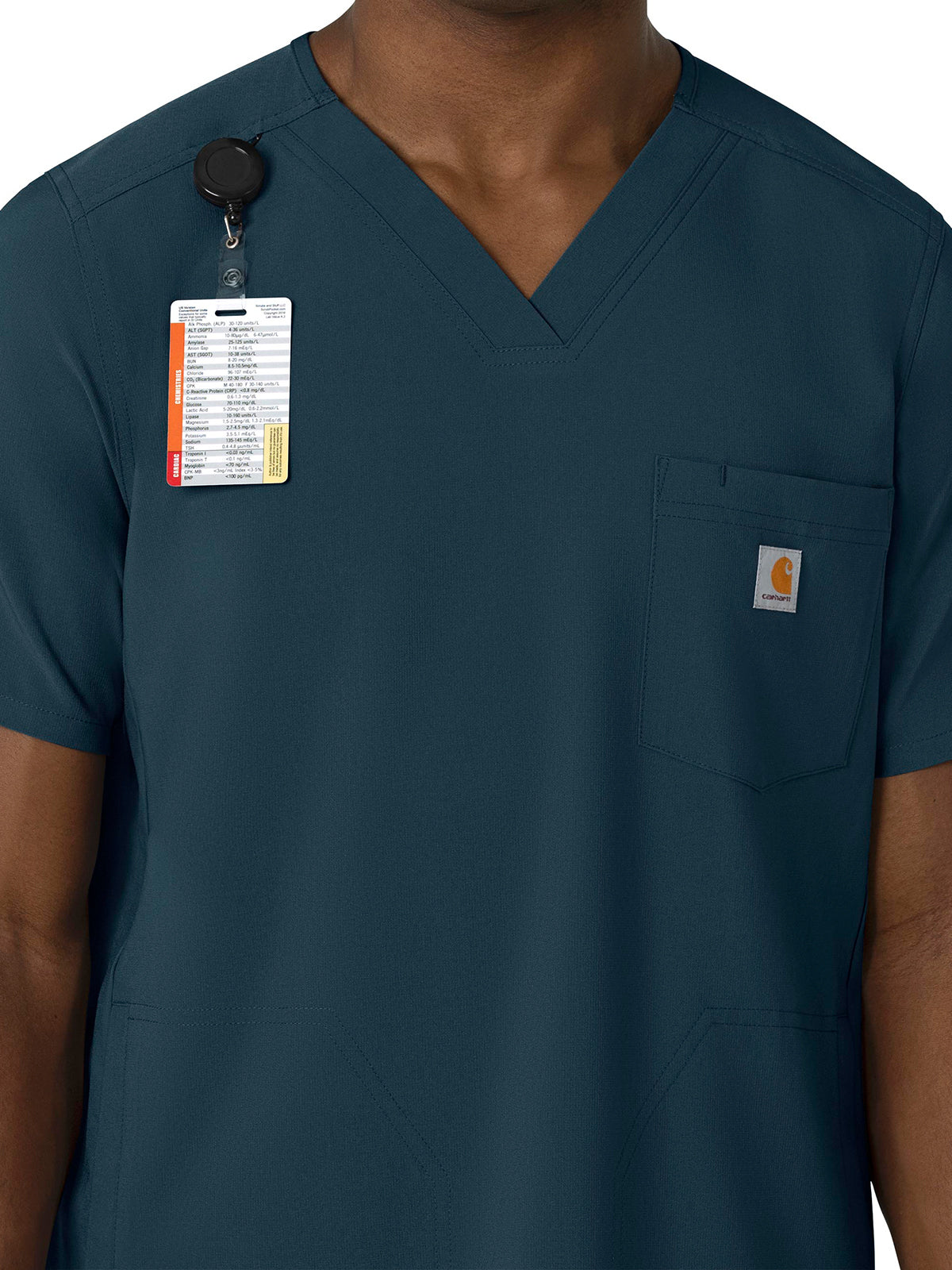 Men's Three-Pocket V-Neck Scrub Top