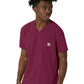 Men's Three-Pocket V-Neck Top - C16410 - Wine