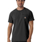 Men's Two-Pocket Crew Neck Scrub Top - C16510 - Black
