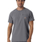 Men's Two-Pocket Crew Neck Scrub Top - C16510 - Pewter