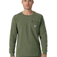 Men's Two-Pocket Crew Neck Long Sleeve Scrub Top - C16610 - Olive