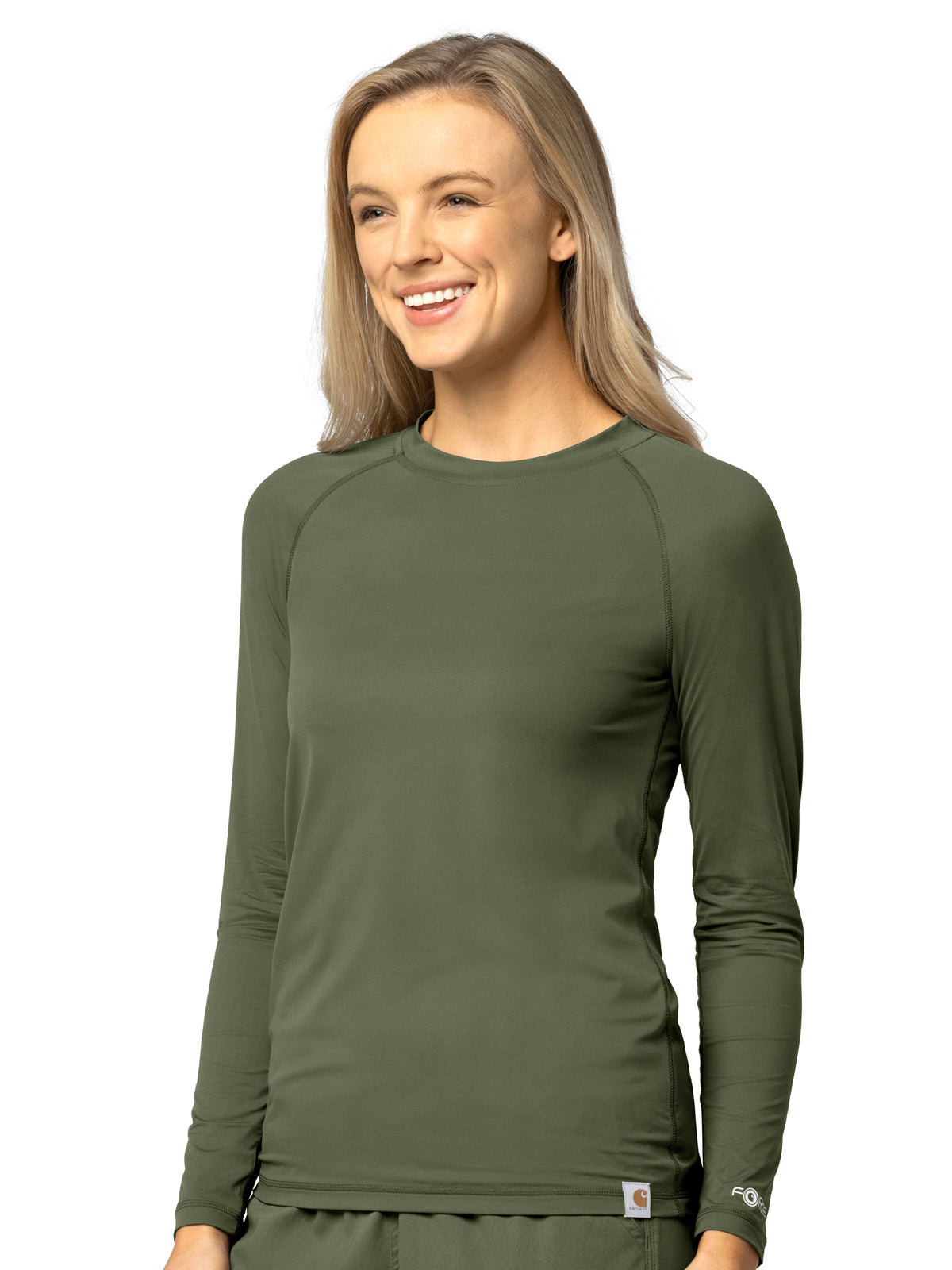 Women's Modern Fit Long Sleeve Tee - C31002 - Olive