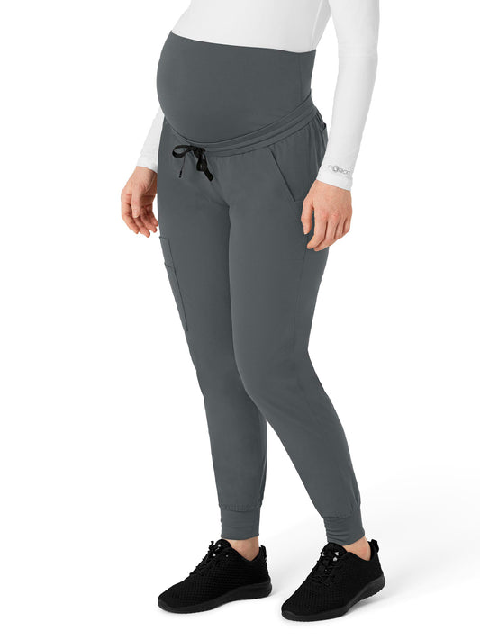 Women's Seven-Pocket Maternity Jogger Scrub Pant