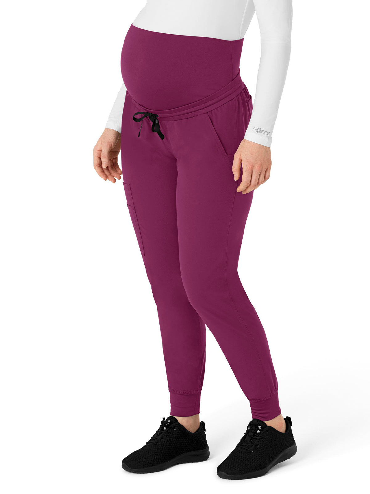 Women's Seven-Pocket Maternity Jogger Pant - C54113 - Wine
