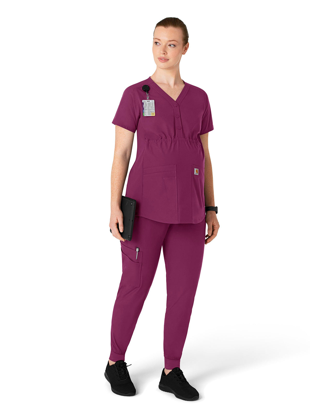 Women's Seven-Pocket Maternity Jogger Scrub Pant