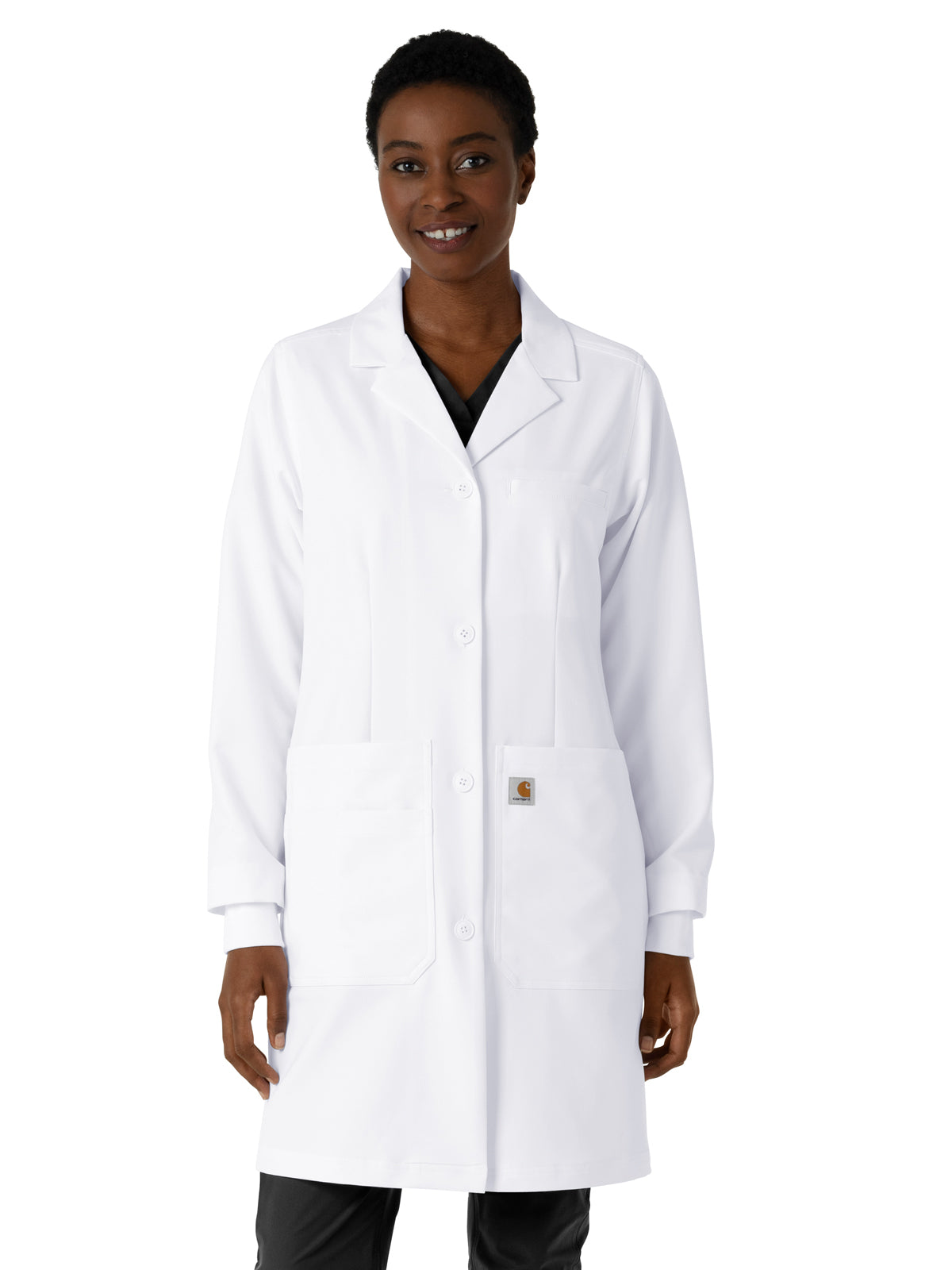 Women's Six-Pocket Long Lab Coat