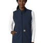 Women's Four-Pocket Bonded Fleece Vest - C83023 - Navy