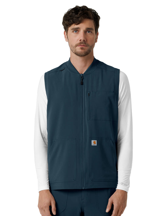 Men's Six-Pocket Lightweight Scrub Vest - C86510 - Navy