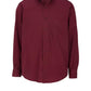Men's Lightweight Long Sleeve Poplin Shirt - 1295 - Burgundy