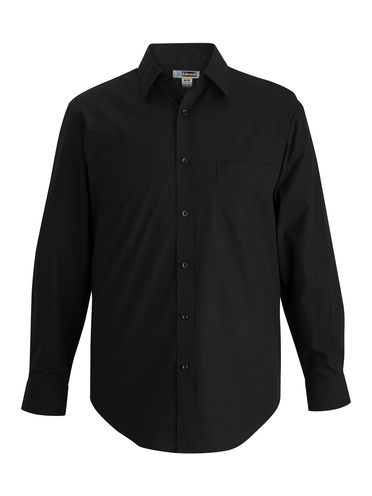 Men's 1-Pocket Essential Broadcloth Shirt - 1354 - Black