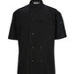 Unisex 10-Button Mesh-Back Chef Coat - 3333 - Black