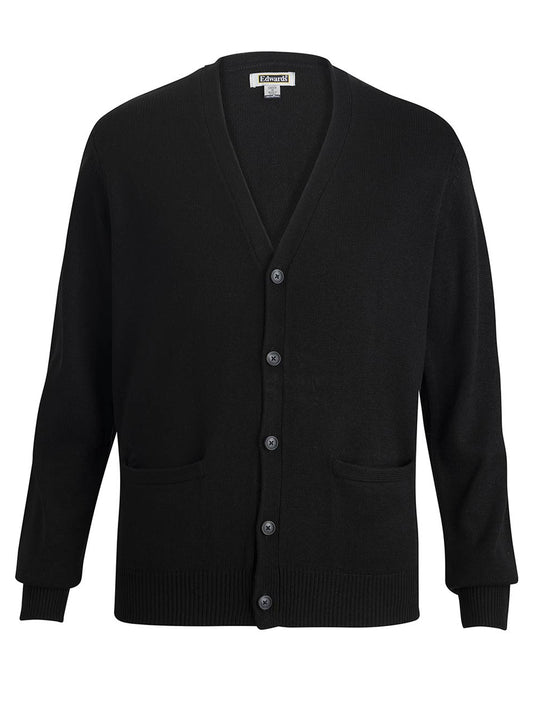 Unisex 2-Pocket Midweight Cardigan - 4350 - Black